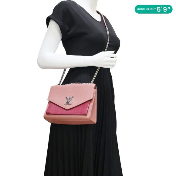 Louis Vuitton  Mylockme Leather Chain Crossbody Bag Pink - Picture 2 of 13